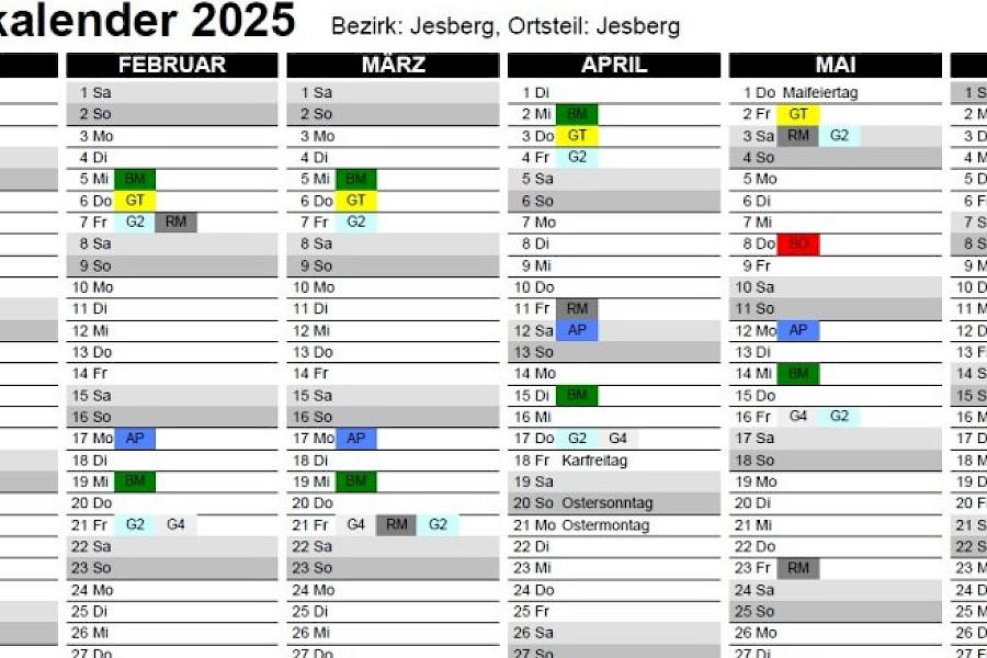Abfallkalender 2025