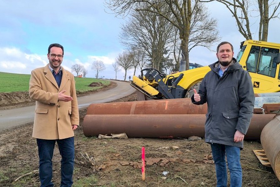 Baustart des lang ersehnten Geh- und Radwegs zwischen Jesberg und Oberurff